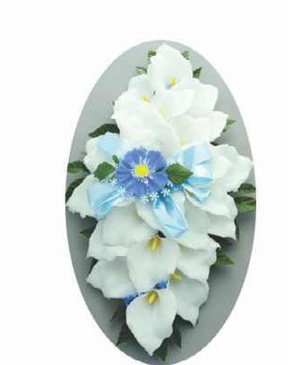 Blue oval spray