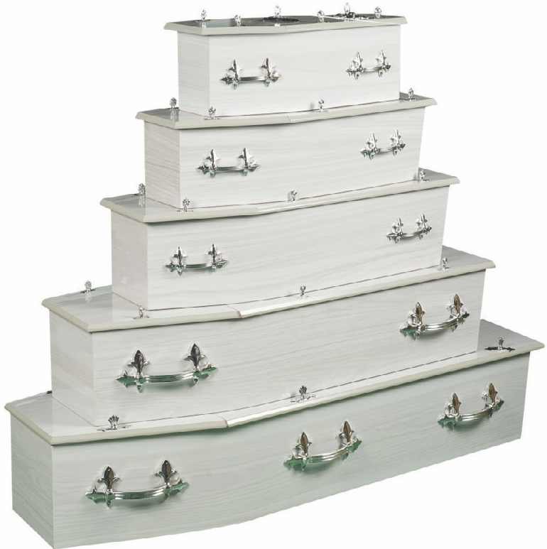 Children’s white casket size range
