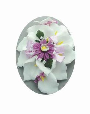 Purple oval spray