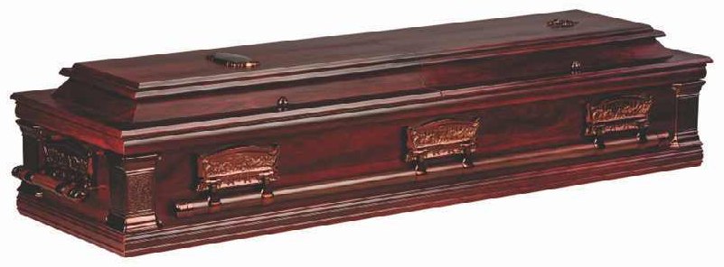 3469 Raised Lid Cherry Casket
