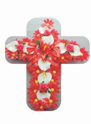 Red floral cross
