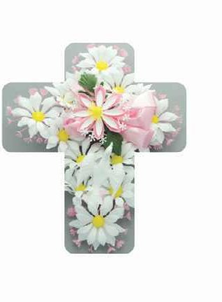 White floral cross